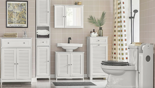 Bathroom storage cabinets, storage nook