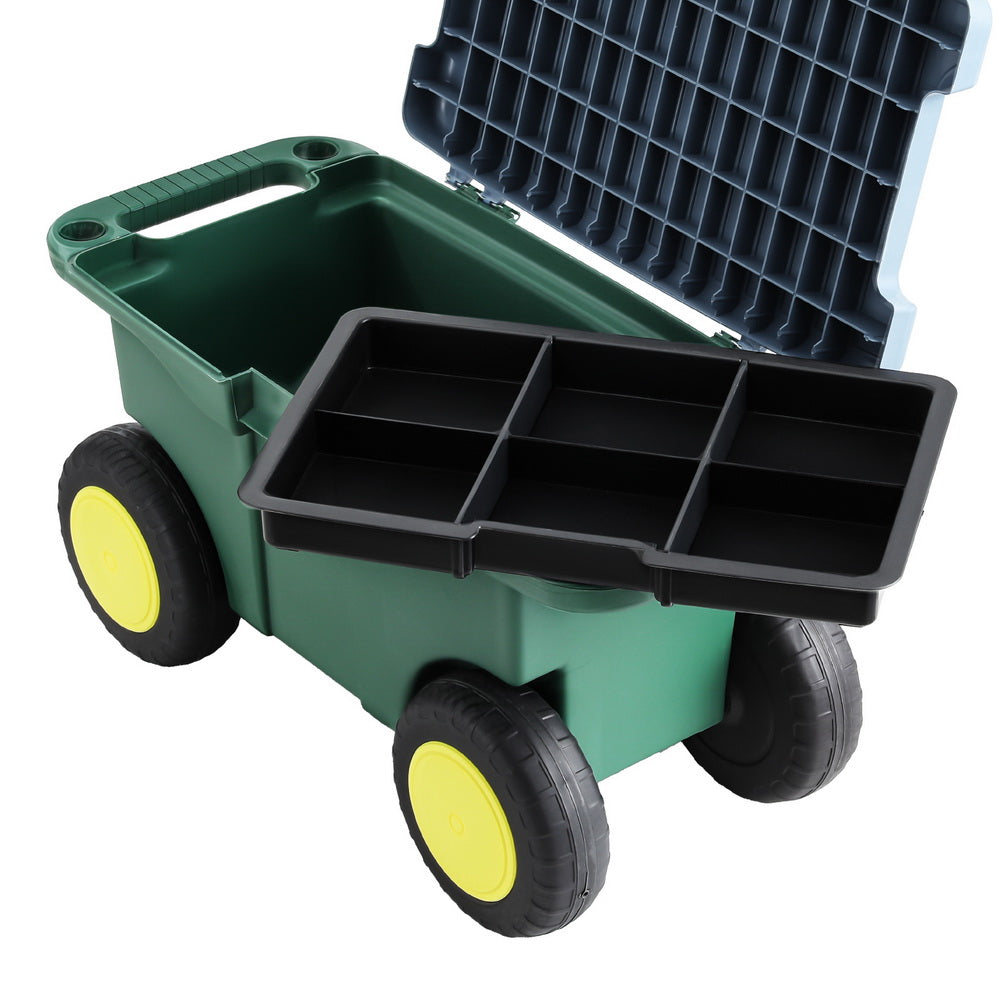 Garden Tool Storage Cart 3-In-1 Green