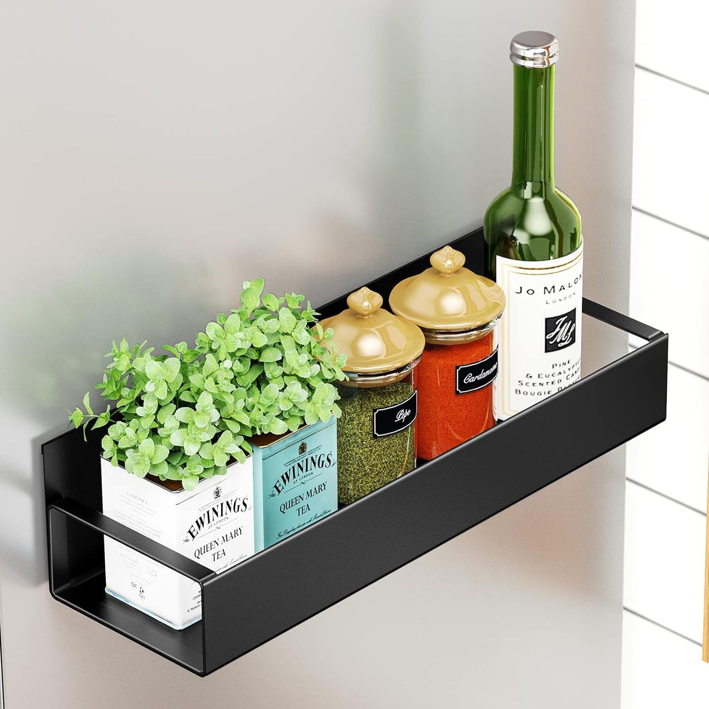 4 pack Magnetic Fridge Spice Rack storage Nook