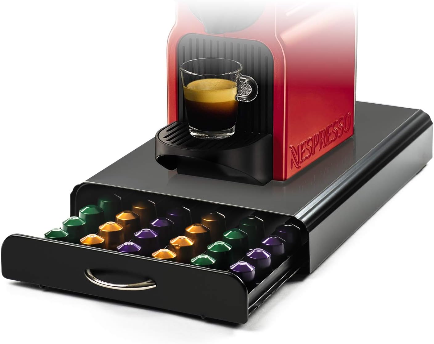 Coffee Pods Holder Storage Drawer Compatible with 60 Nespresso Pod