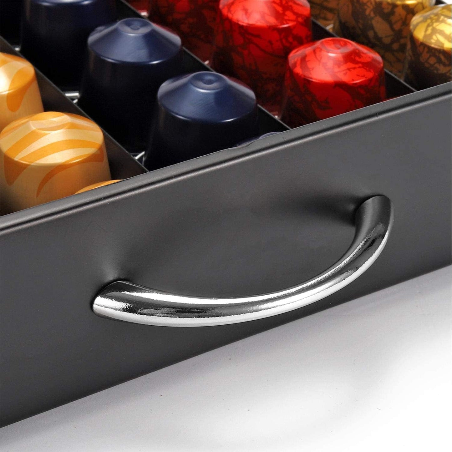 Coffee Pod Storage Drawer Compatible with 60 Nespresso Pods - Black