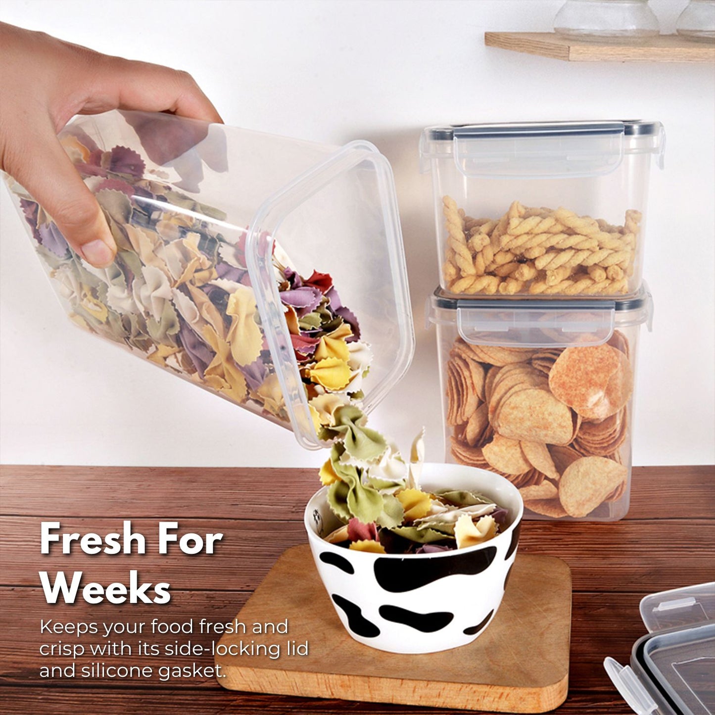 Food Storage Kitchen Containers 24PCS Airtight Dry Food Pantry Organisation Set