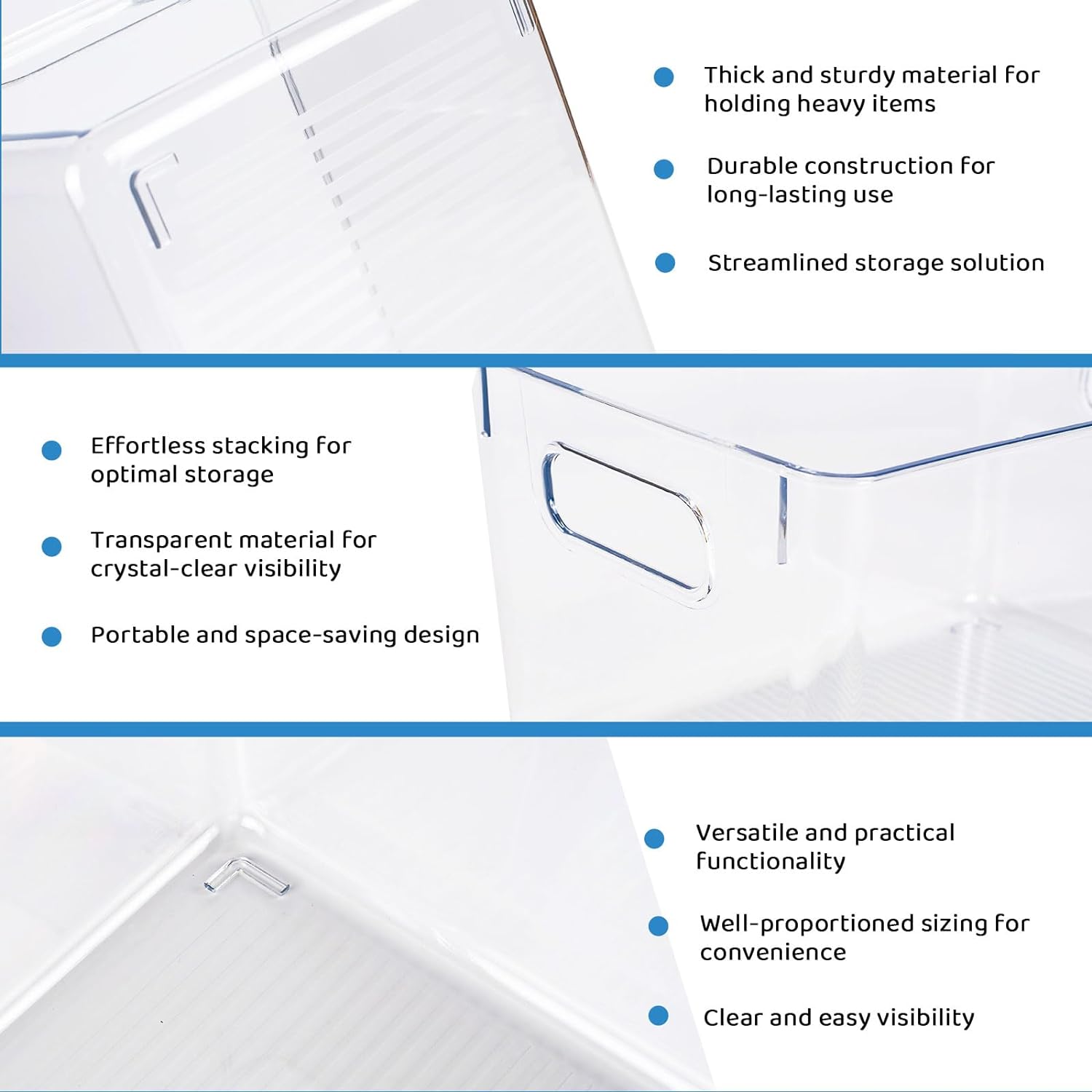 Storage Bins 8 Pack - Clear