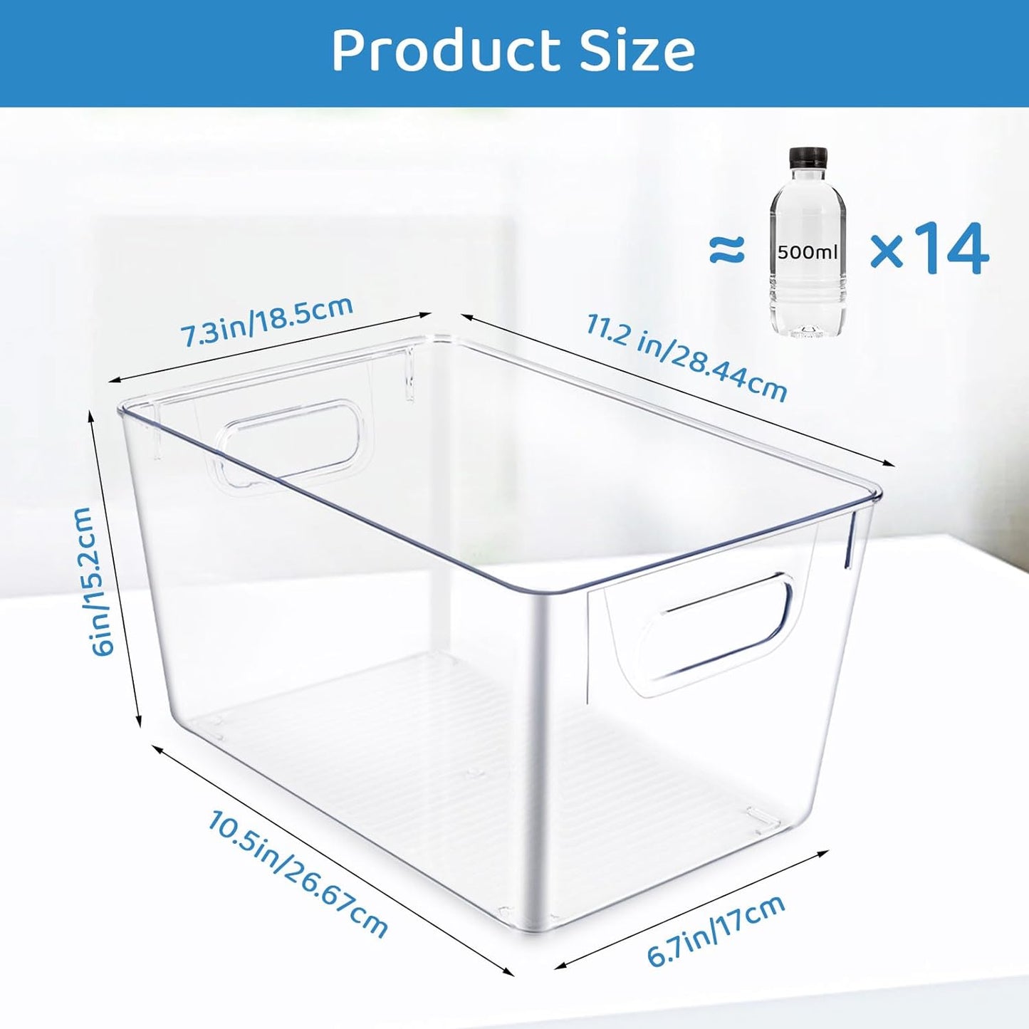 Storage Bins 8 Pack - Clear