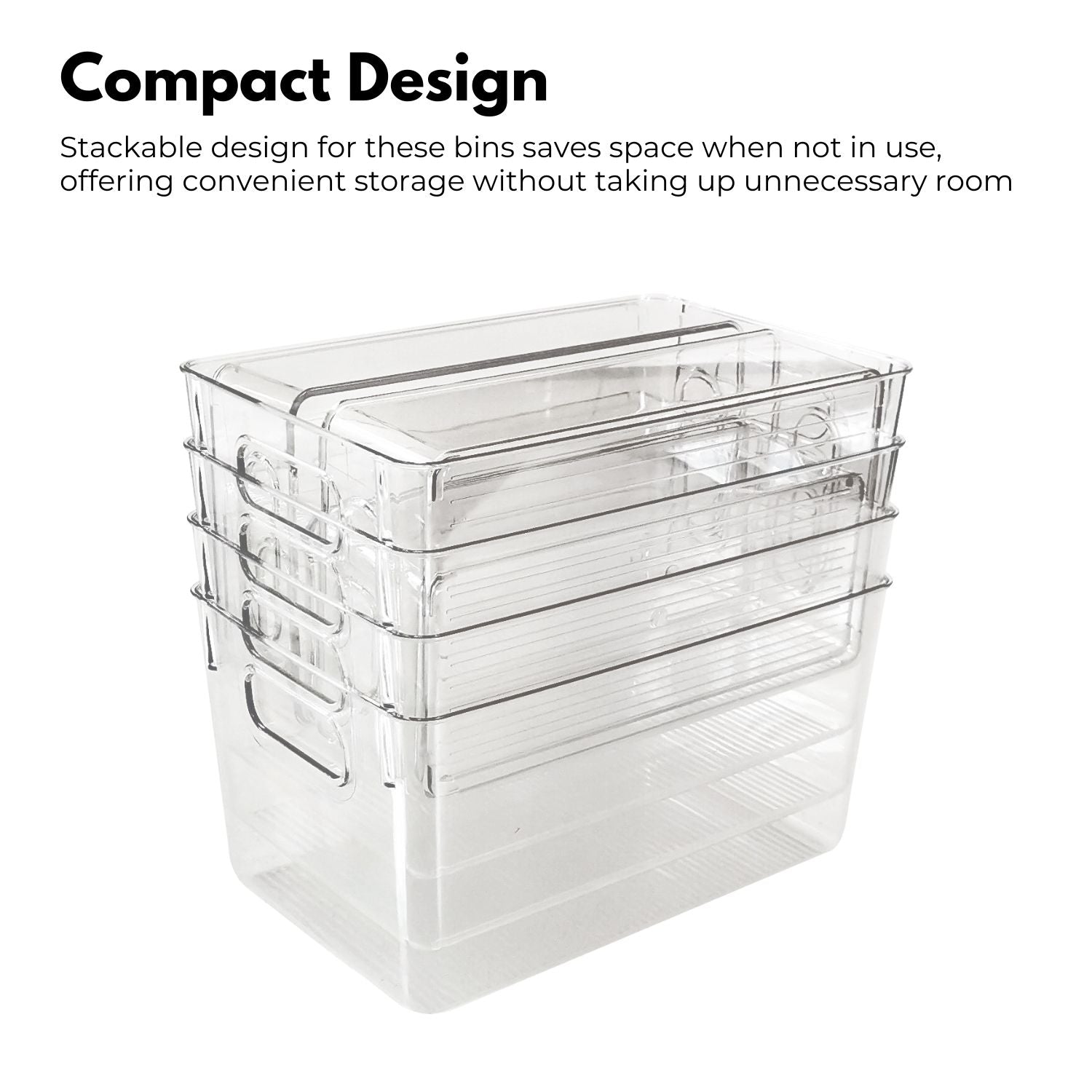 Set of 8 Clear Fridge Food Storage Containers storagenook