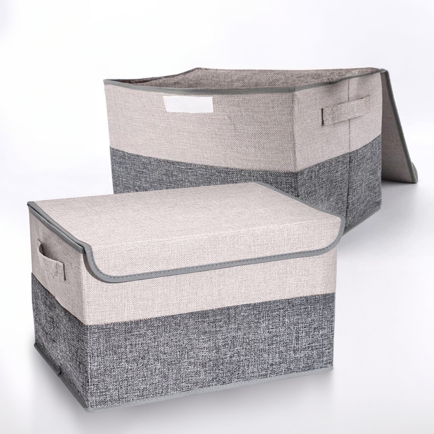 Foldable Storage Organizers 2 Pack 29L - Gray/Beige Storage Nook