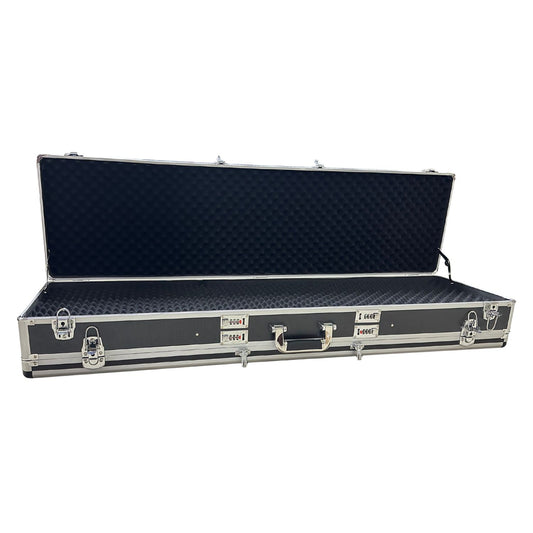 Hard Aluminium Double Sided Gun Case (Silver and Black)