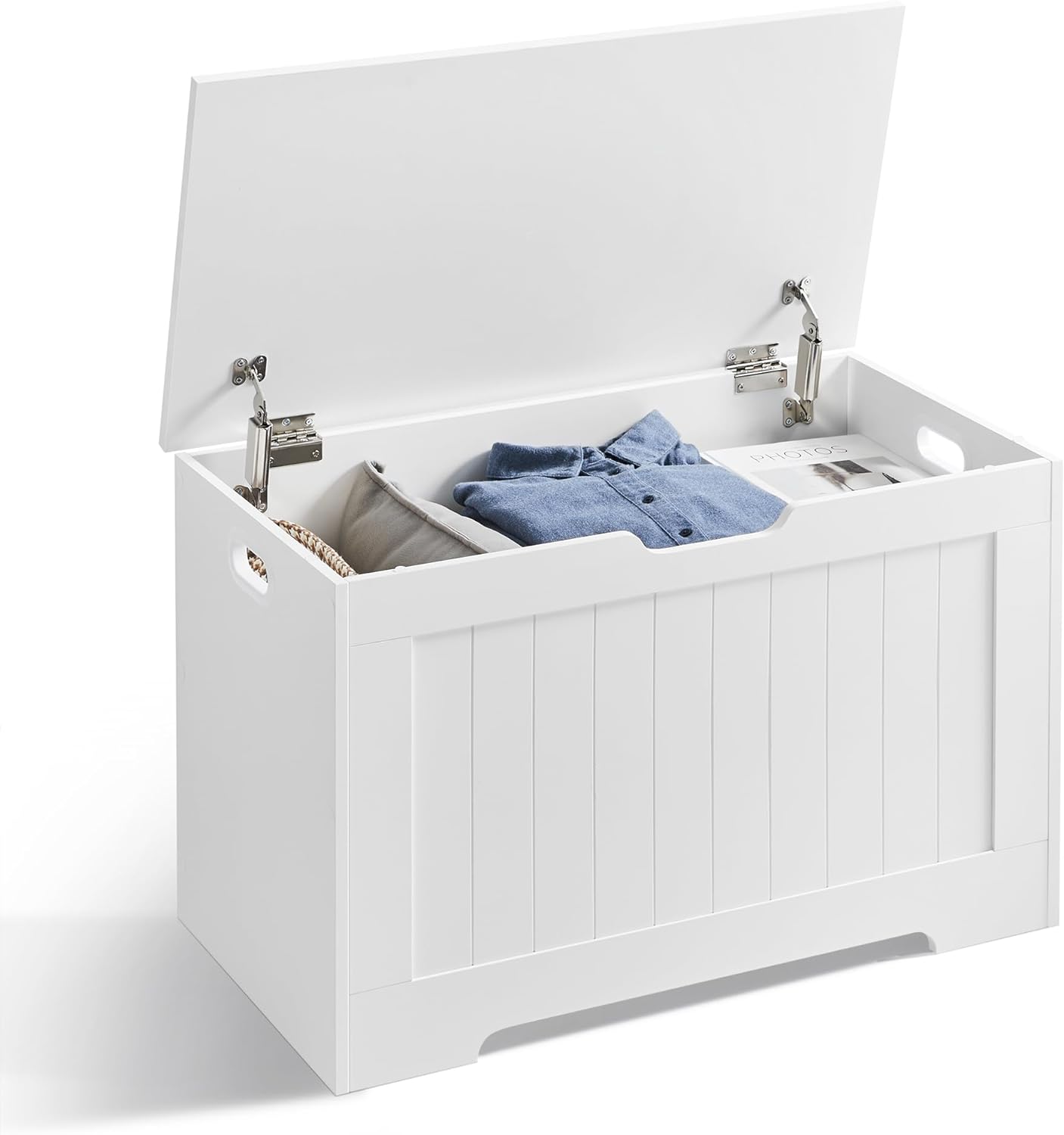 VASAGLE Storage Bench White StorageNook