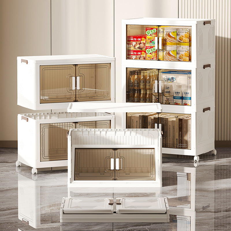 Stackable Storage Boxes with Transparent Doors - (1 layer )