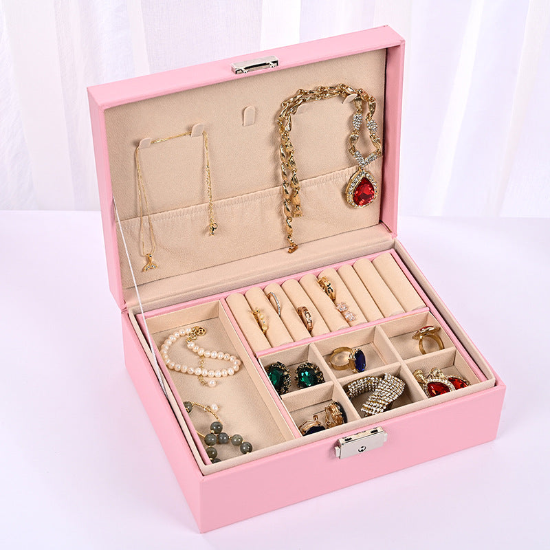 Luxury Jewelry Organizer Box - Elegant Multi-Compartment Storage Case