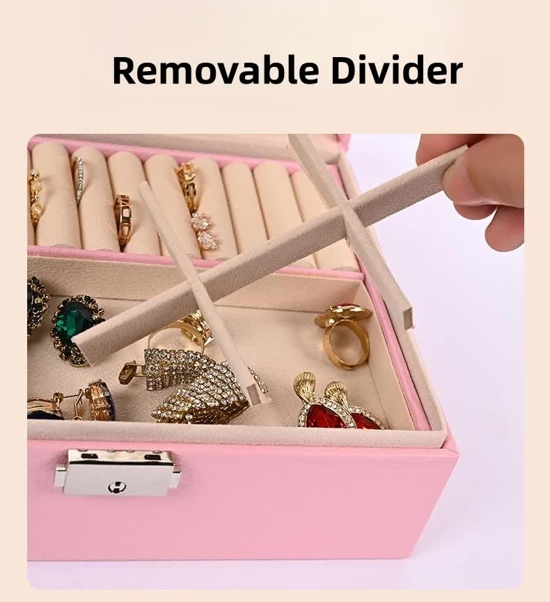 Luxury Jewelry Organizer Box - Elegant Multi-Compartment Storage Case