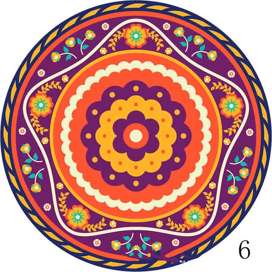 Set of 6 Mandala Ceramic Drink Coasters