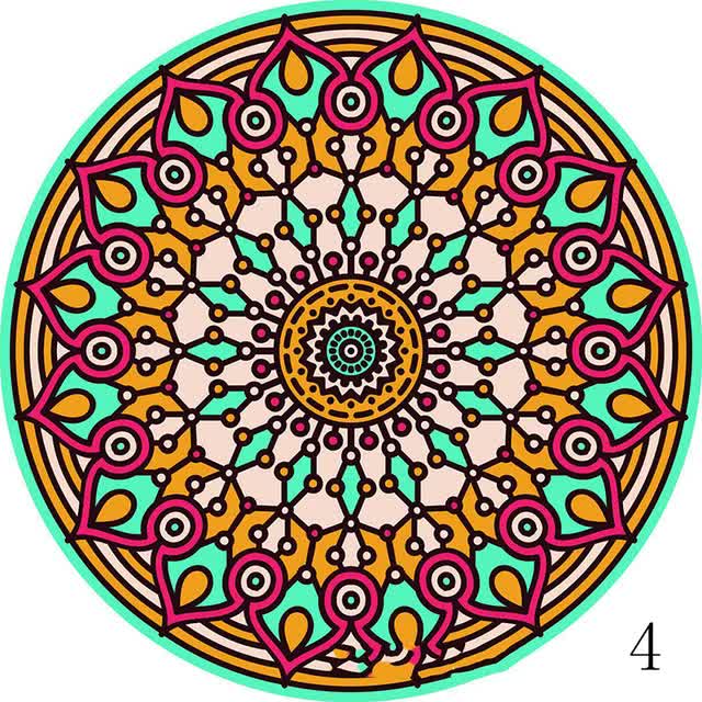 Ceramic Drink Coasters Set of 6 Mandala