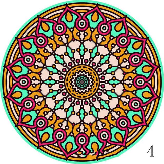 Ceramic Drink Coasters Set of 6 Mandala