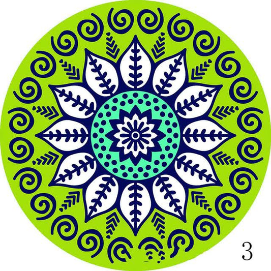 Ceramic Drink Coasters Set of 6 Mandala