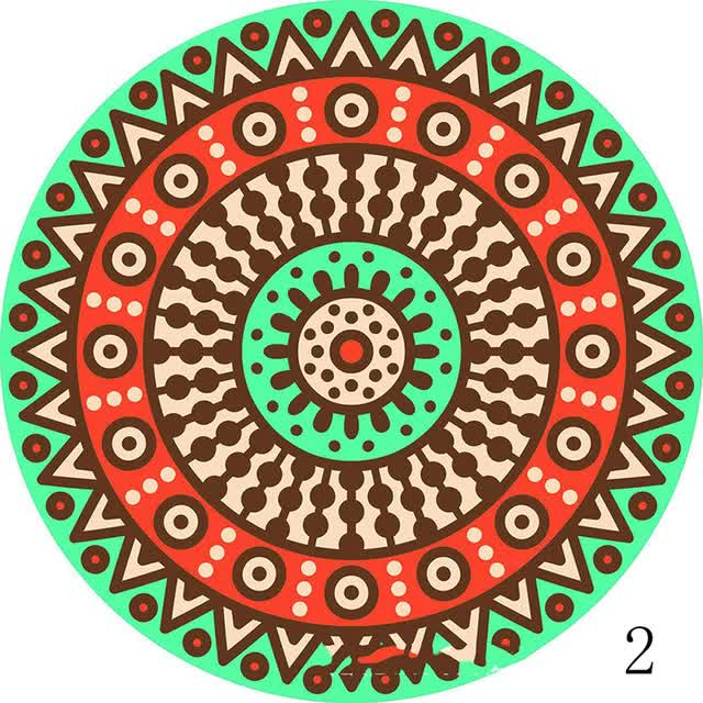 Ceramic Drink Coasters Set of 6 Mandala