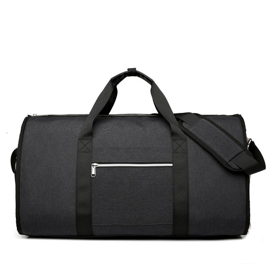 Black Multi-Functional Travel/Duffel Bag with Suit Storage, Foldable Garment Bag for Business Trips