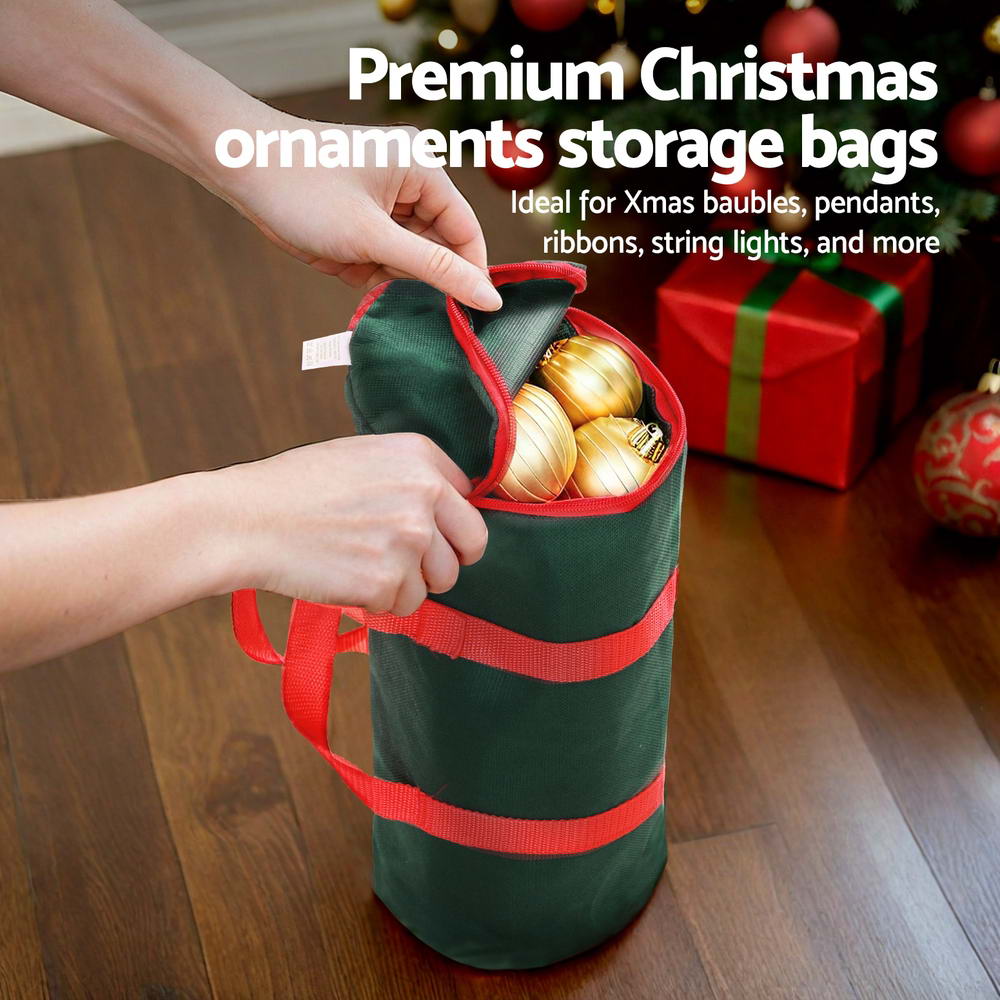 Jingle Jollys Christmas Baubles Storage Bag - Green