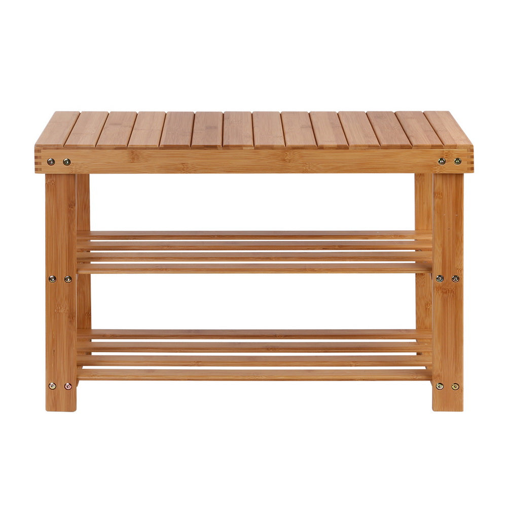 Shoe Rack Bamboo Wooden Bench Organiser