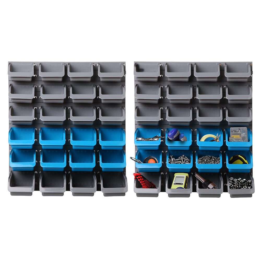 Wall Mounted Rack 48 Bin Storage Organiser