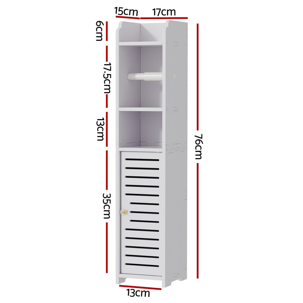 Bathroom Storage Toilet Roll Holder 3 Tier Floor Cabinet