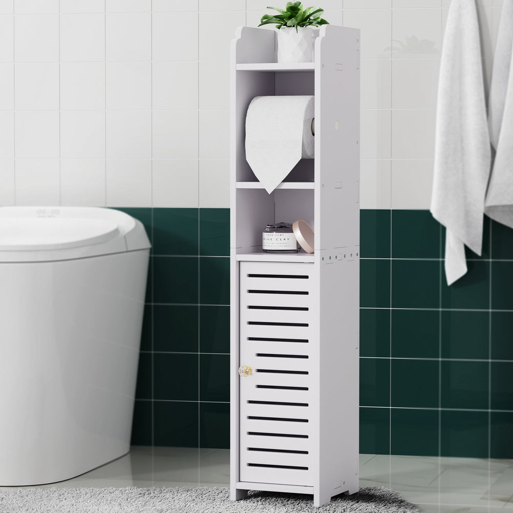 Bathroom Storage Toilet Roll Holder 3 Tier Floor Cabinet