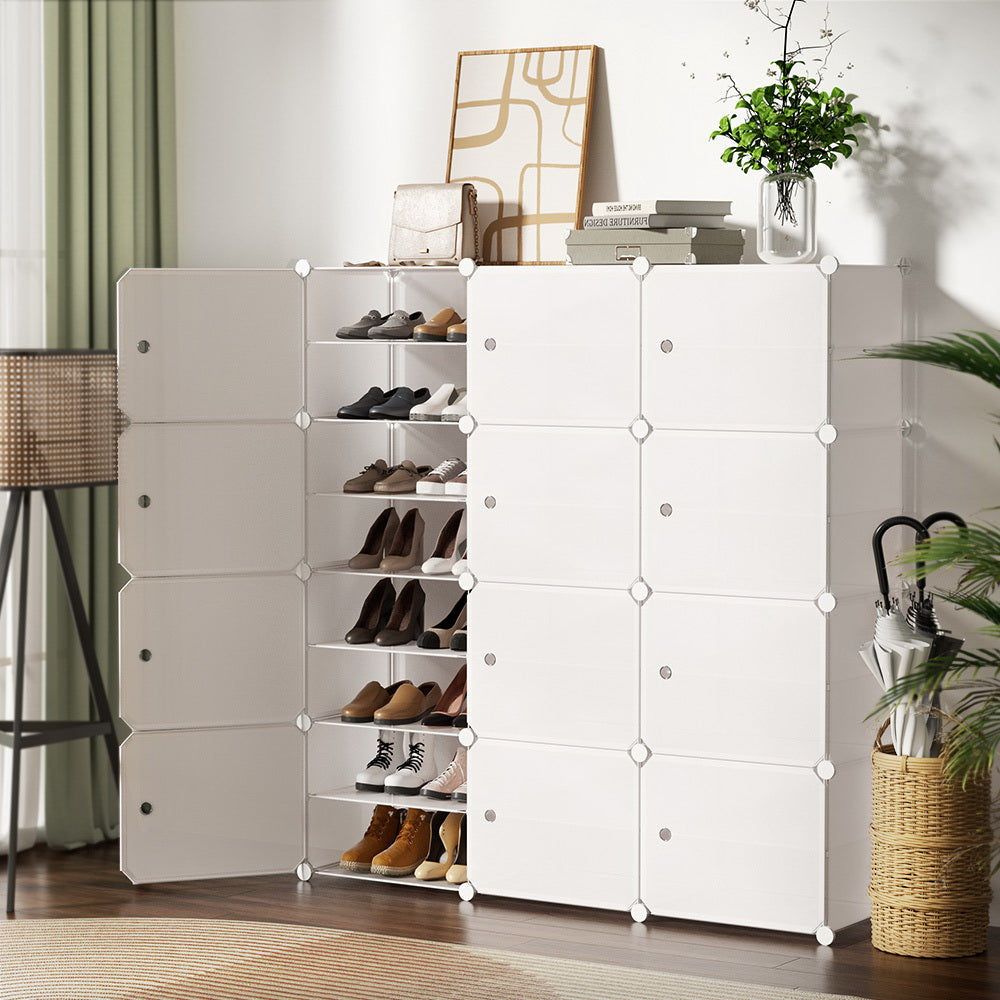 Shoe Cabinet Shoe Storage  12 Door - White