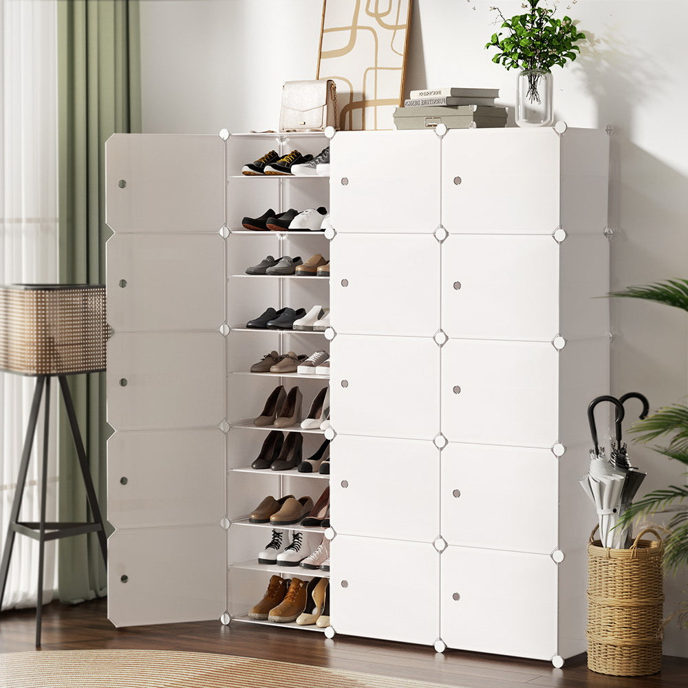 Storage Nook DIY Shoe Box Shoe Cabinet White Storage Cube Portable Organiser Stand