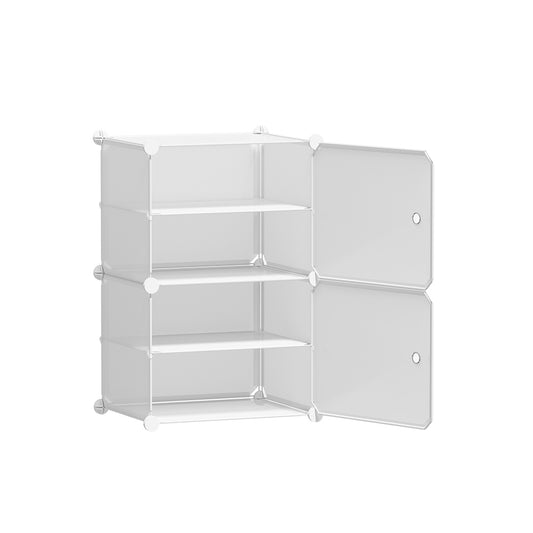 Artiss DIY Shoe Box Shoe Cabinet White Storage Cube Portable Organiser Stand