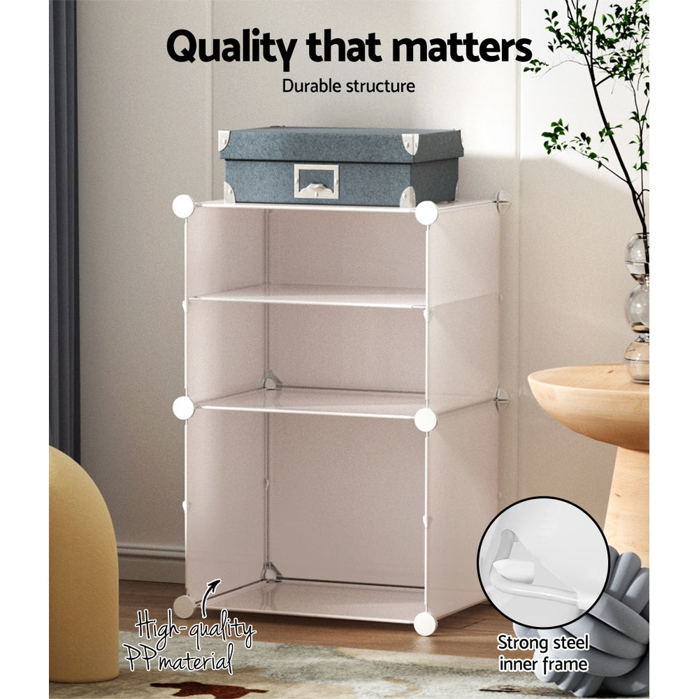 Shoe Cabinet DIY White Storage Cube Portable Organiser Stand