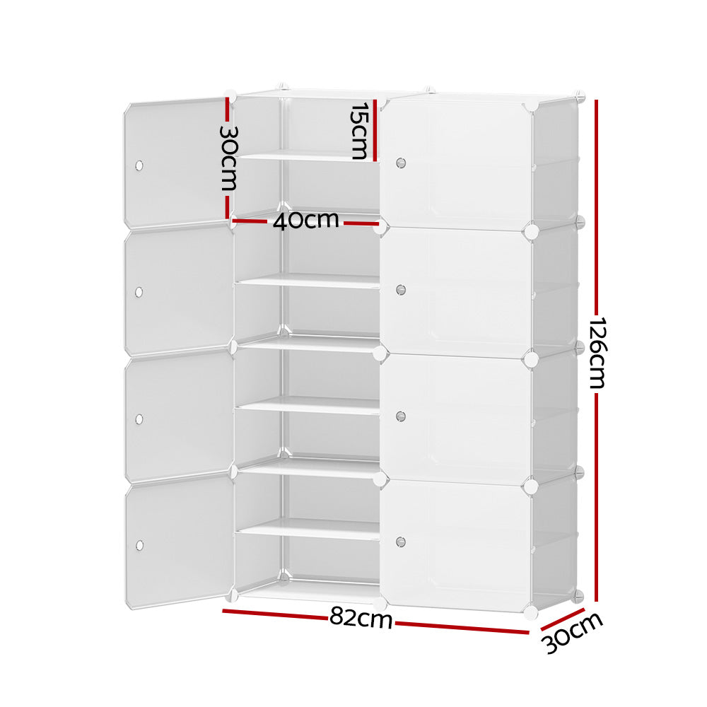 Shoe Cabinet DIY Storage White Portable Organiser Stand storage Nook