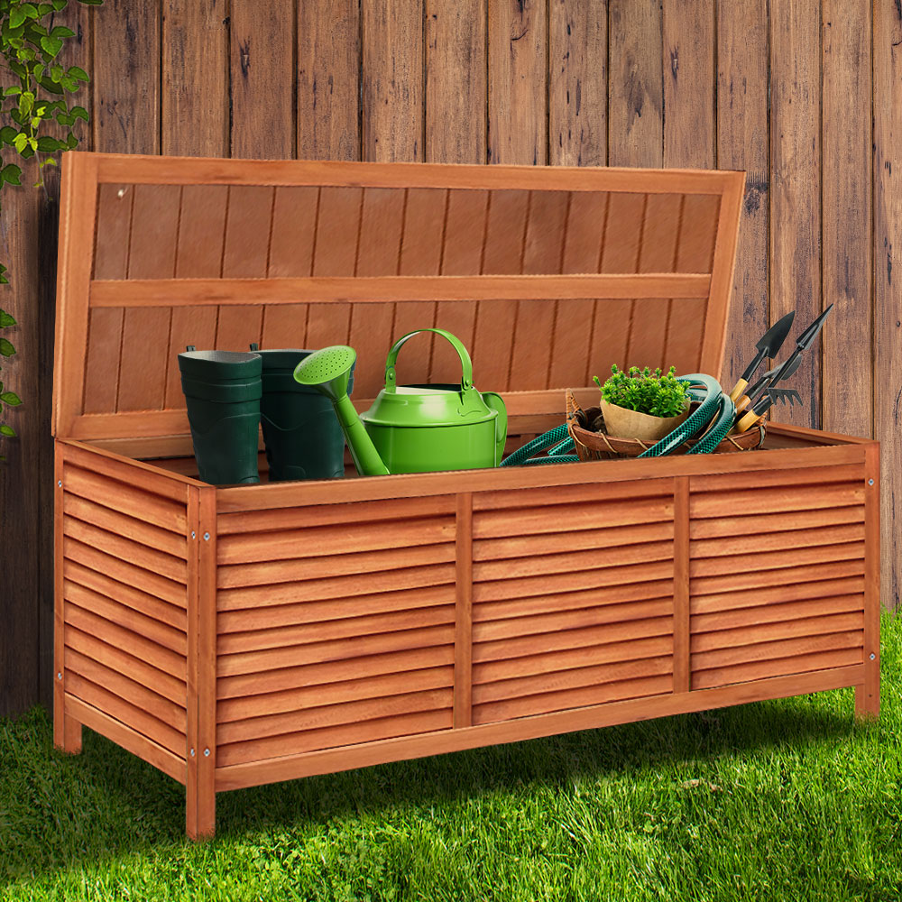 Wooden Garden Storage Bench 210L - Fir Storage Nook