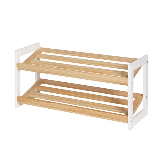 Shoe Rack Wooden Storage 2 Tier Storage Nook 