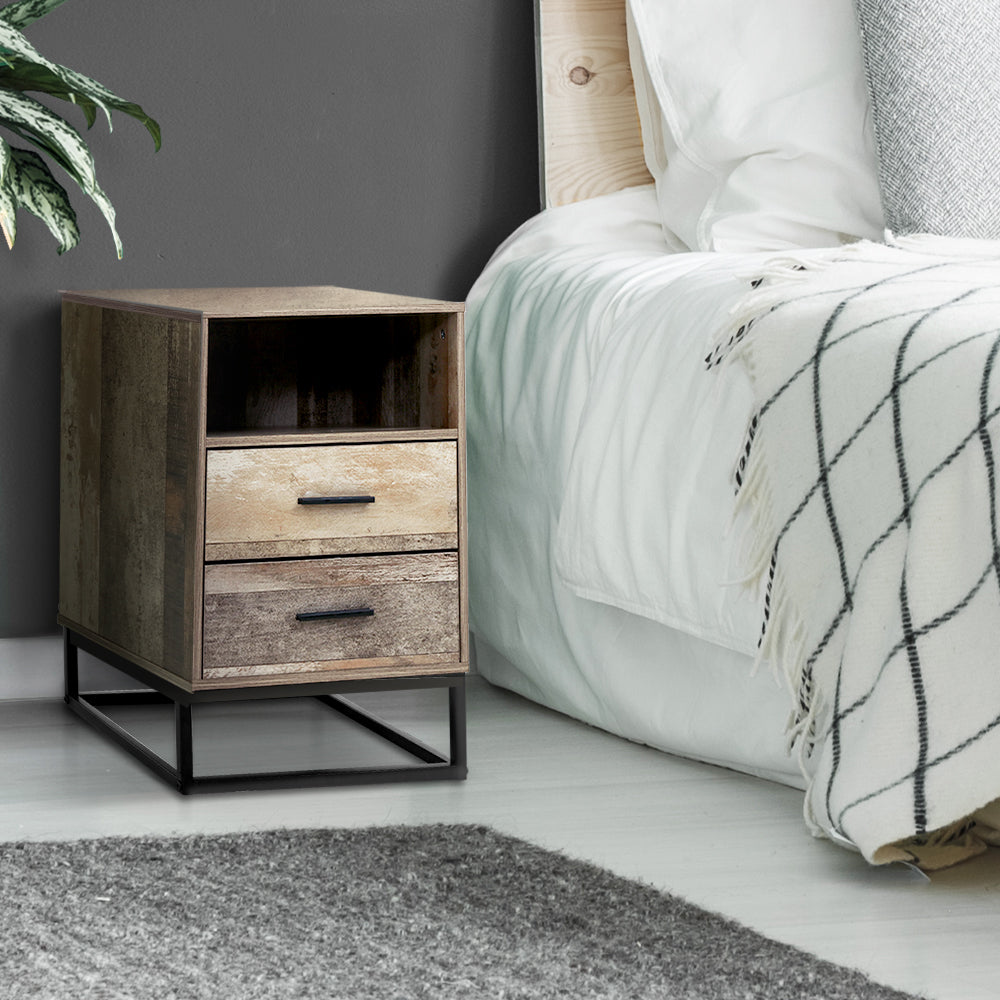 bedroom storage, bedside table, storage nook