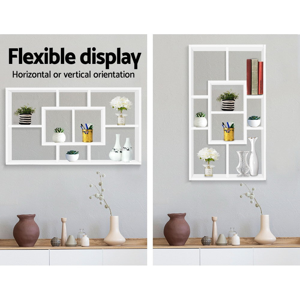 Floating Wall Shelf DIY Mount Storage Bookshelf Display Rack White