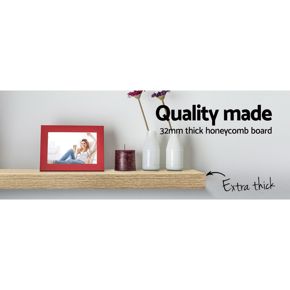 Floating Wall Shelves 3 Piece - Oak