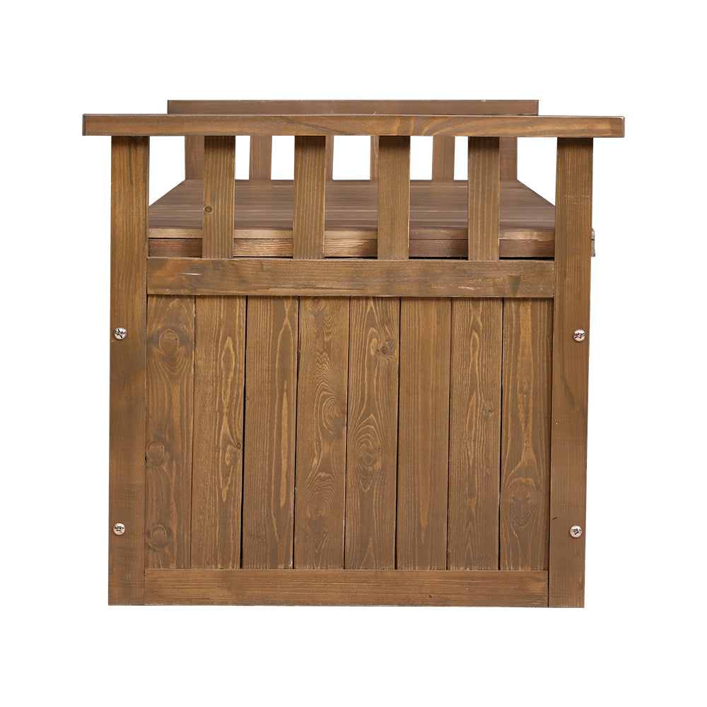 Outdoor Garden Storage Box Secure 200L - Fir Wood - Storage Nook