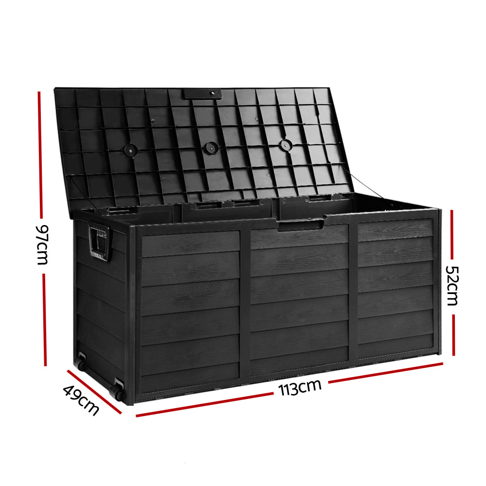 Outdoor Storage 290L Box - All Black Storage Nook