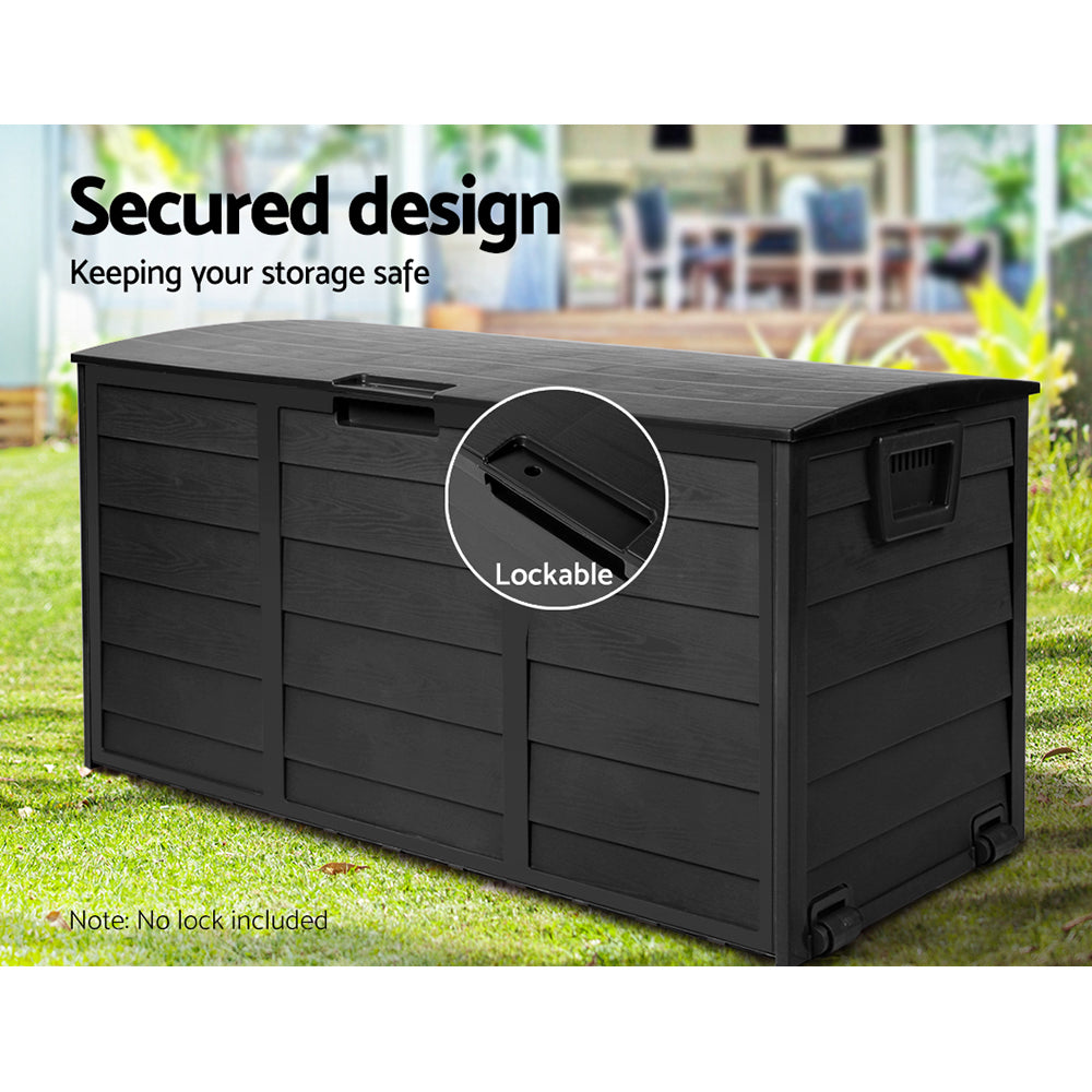 Outdoor Storage 290L Box - All Black Storage Nook