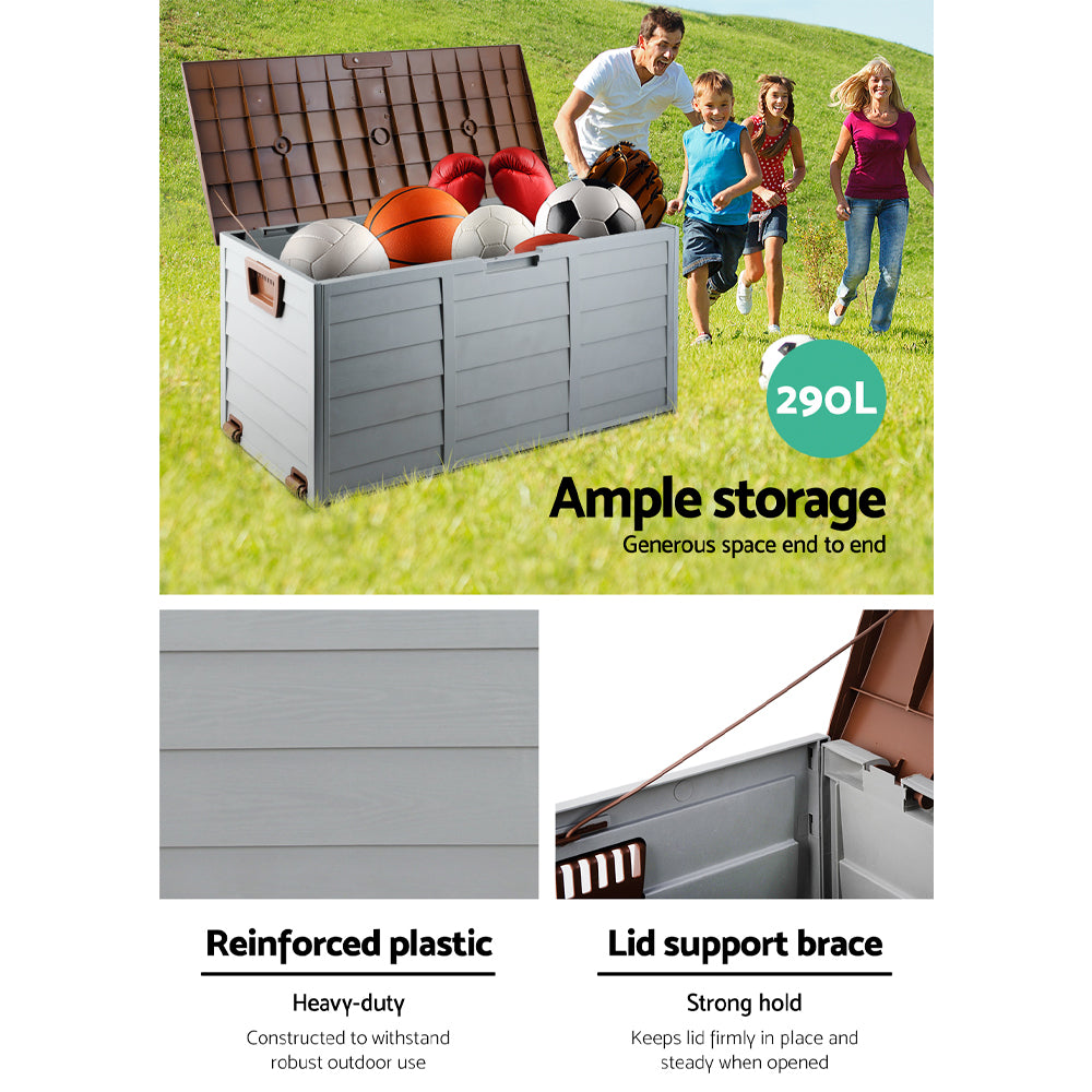 Outdoor Storage 290L Box - Grey Storage Nook