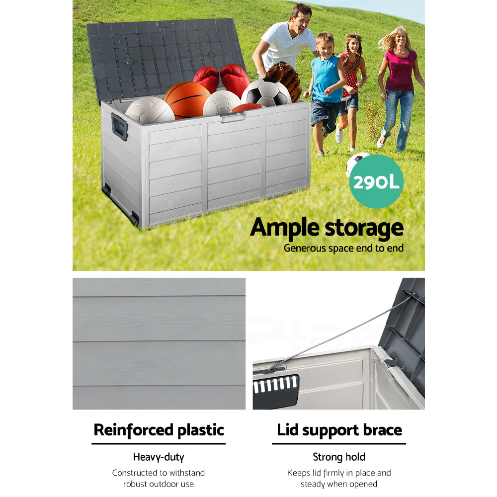 Outdoor Storage Box 290L - Grey Storage Nook