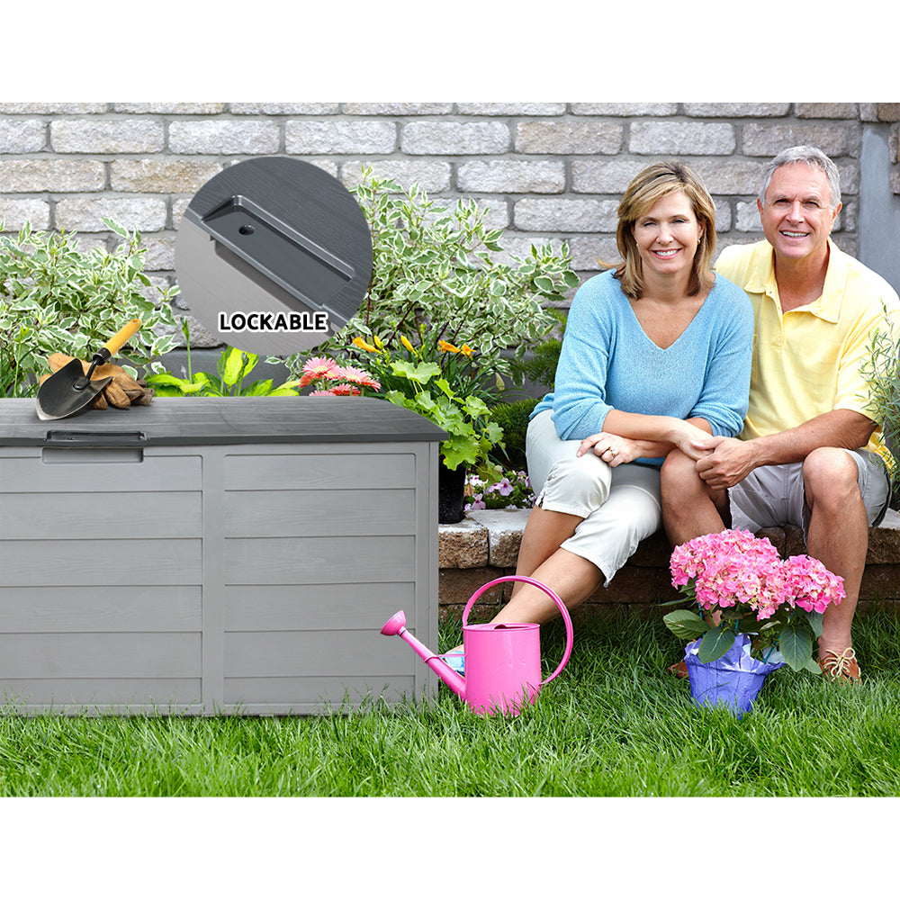 Outdoor Storage Box 290L - Grey Storage Nook