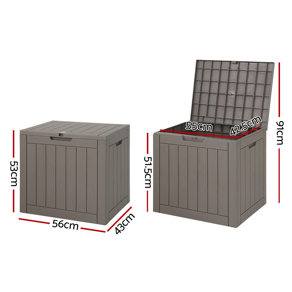 Outdoor Storage Box  Secure 118L - Grey