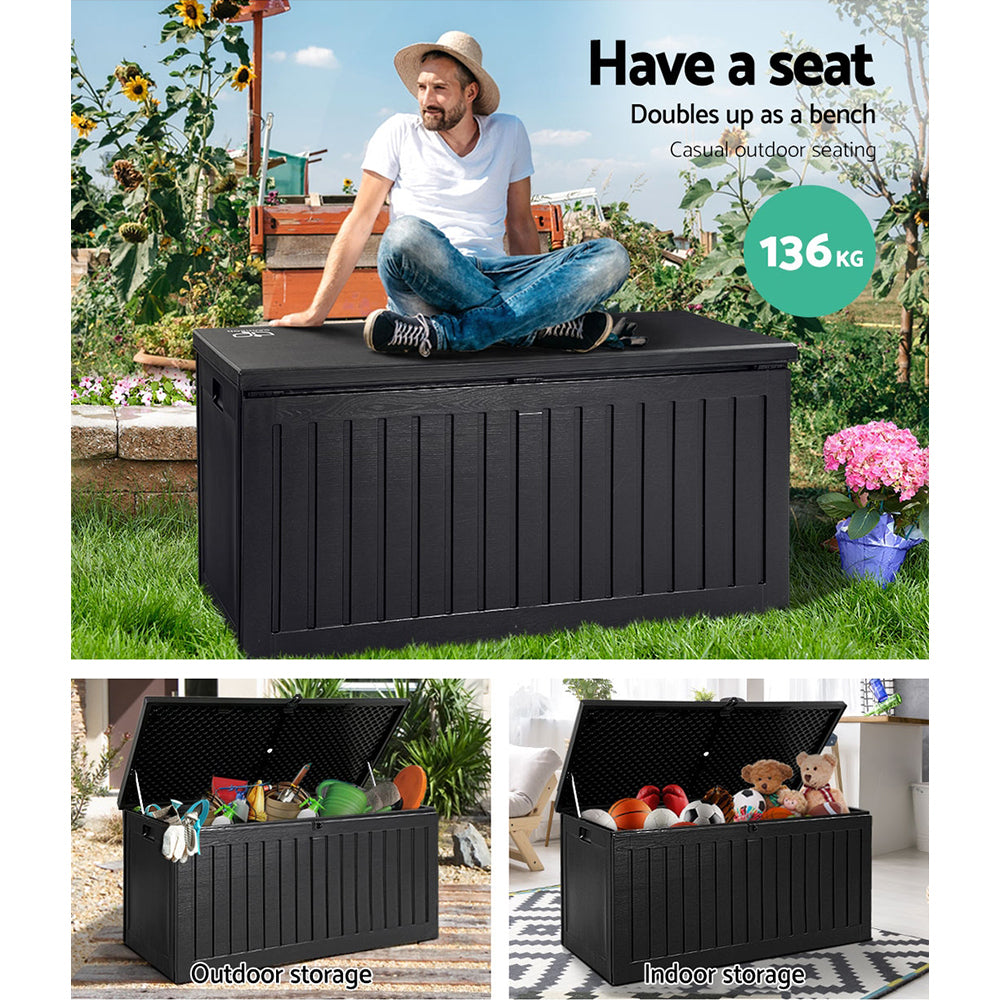 Outdoor Garden Storage Box 270L - Black