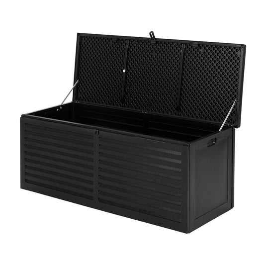 Outdoor Garden Storage Box 390L - Black, Storage Nook 