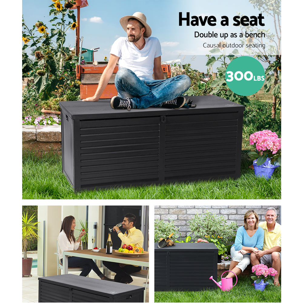 Outdoor Garden Storage Box 490L - Black