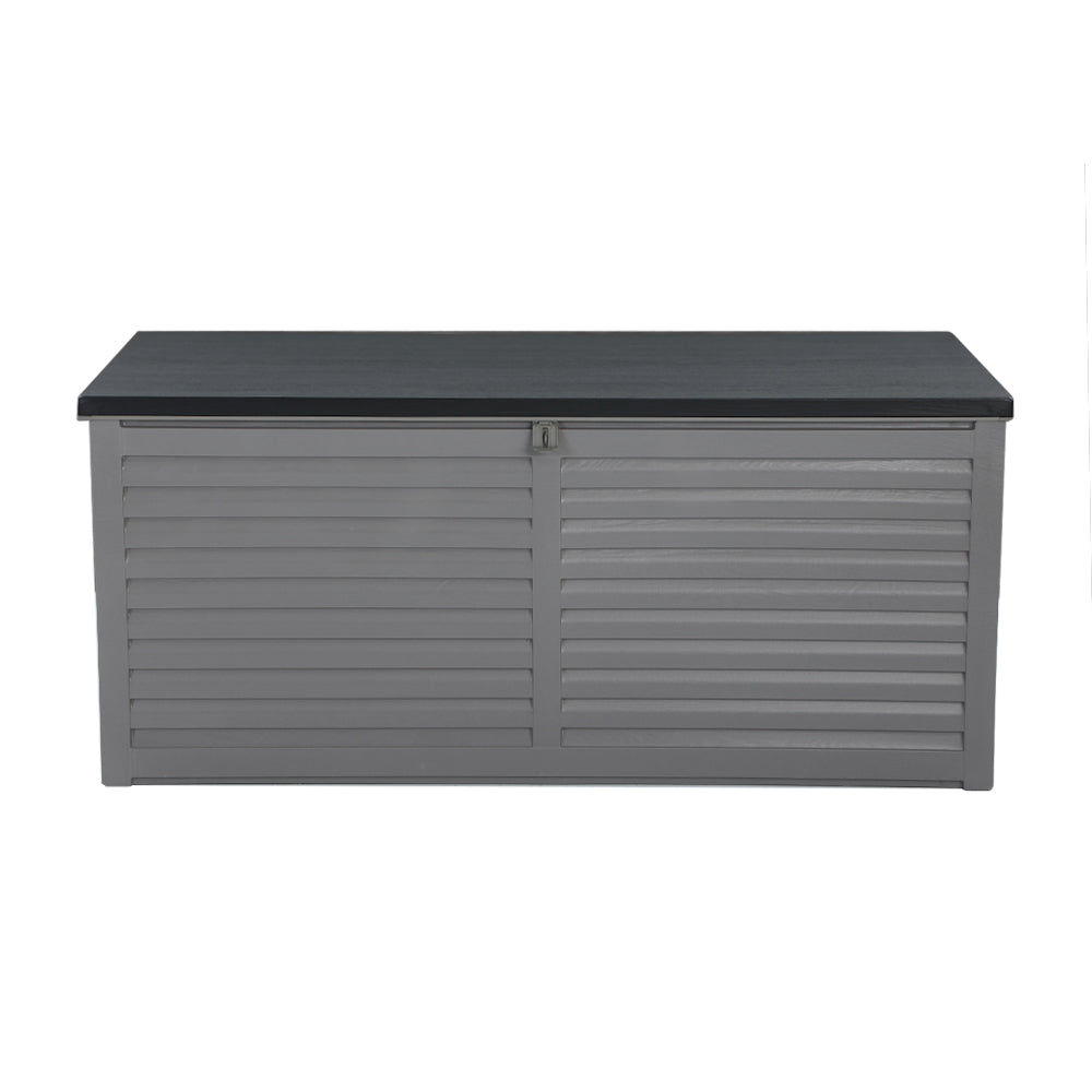 Outdoor Garden Storage Box 490L Bench Seat - Grey Storage Nook