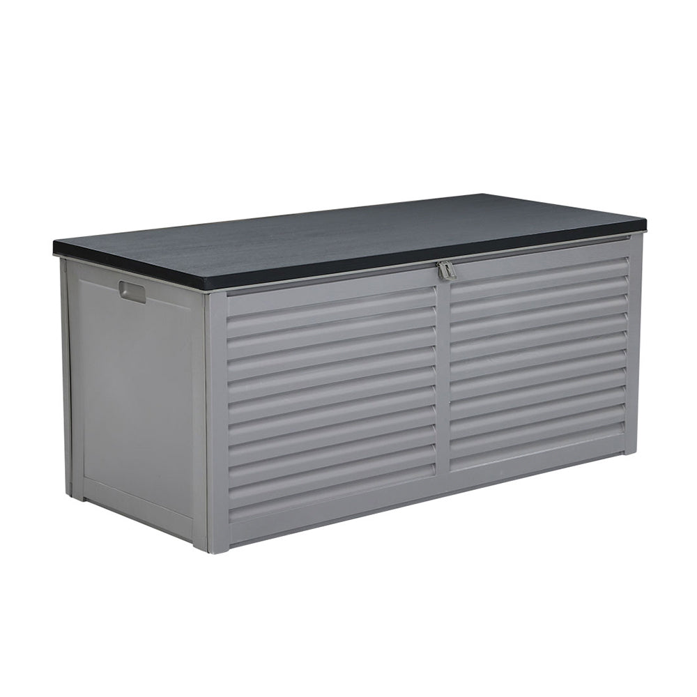 Outdoor Garden Storage Box 490L Bench Seat - Grey Storage Nook