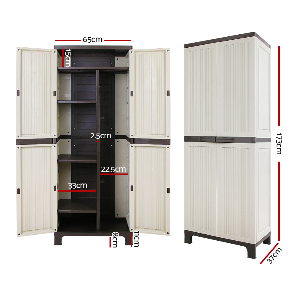 Outdoor Storage Secure Cabinet Cupboard 173cm