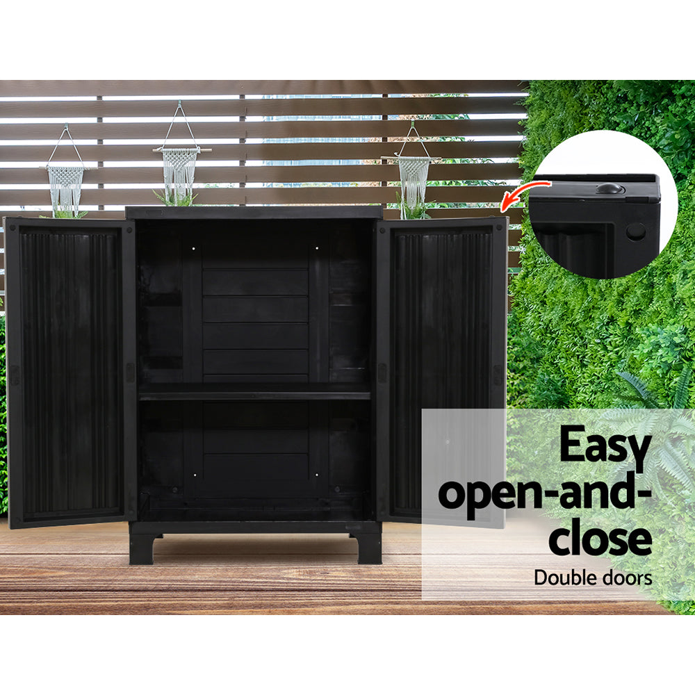 Outdoor Storage Secure Cabinet - Black